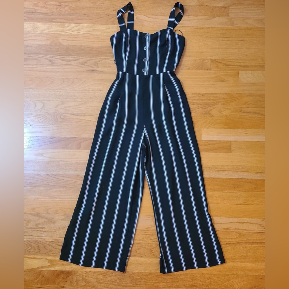 Candies black and white jumpsuit